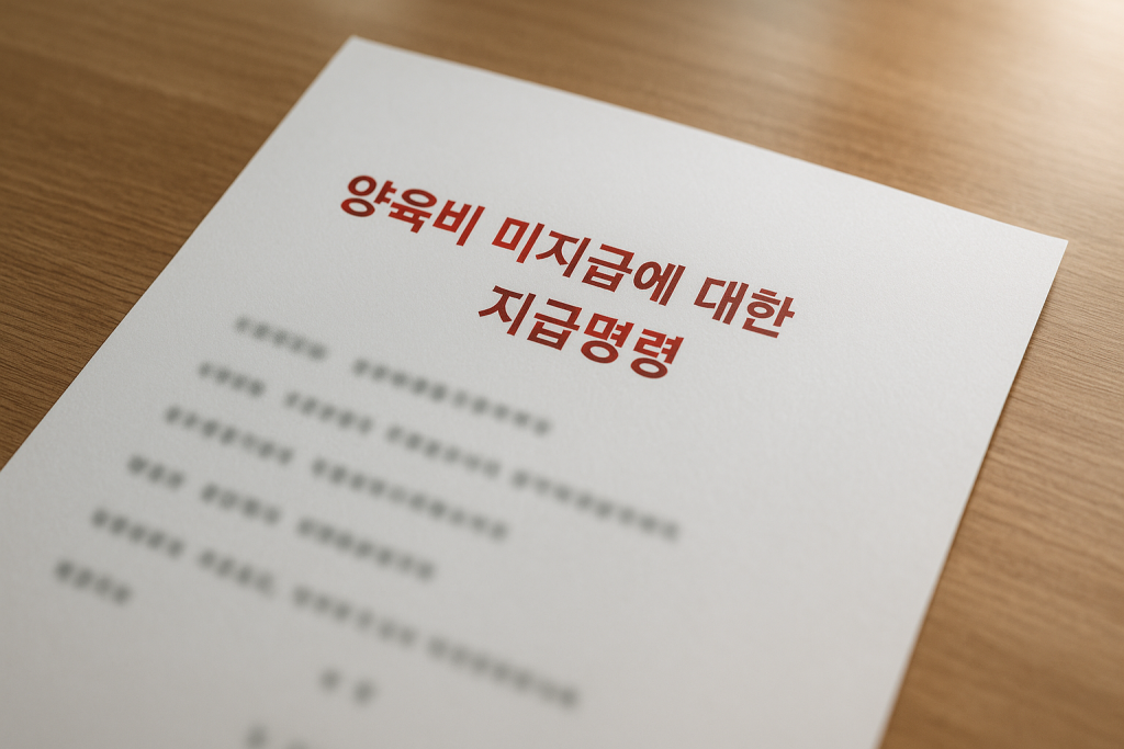 이혼 시 양육비 산정 및 강제집행