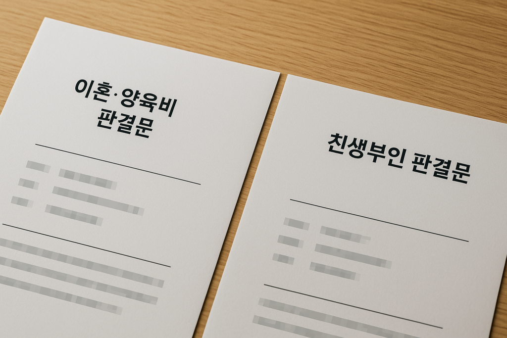 친생자가 아닌 경우 양육비 반환