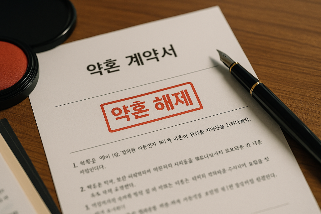 결혼 전 과거로 인한 약혼 파기